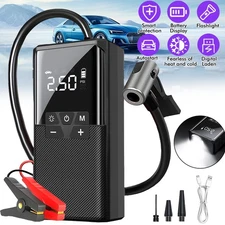 Portable Car Jump Starter with Air Compressor Inflator Air Pump Battery Charger
