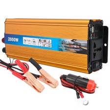 Pure Sine Wave Power Inverter 2000W 1000 Watt 12V dc to 110V 120V AC LCD Car RV