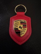 Porsche Crest Keychain Red Red