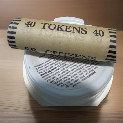 Baltimore Maryland Mass Transit Tokens Roll 40 MTA Tokens Senior Citizens VTG image 2