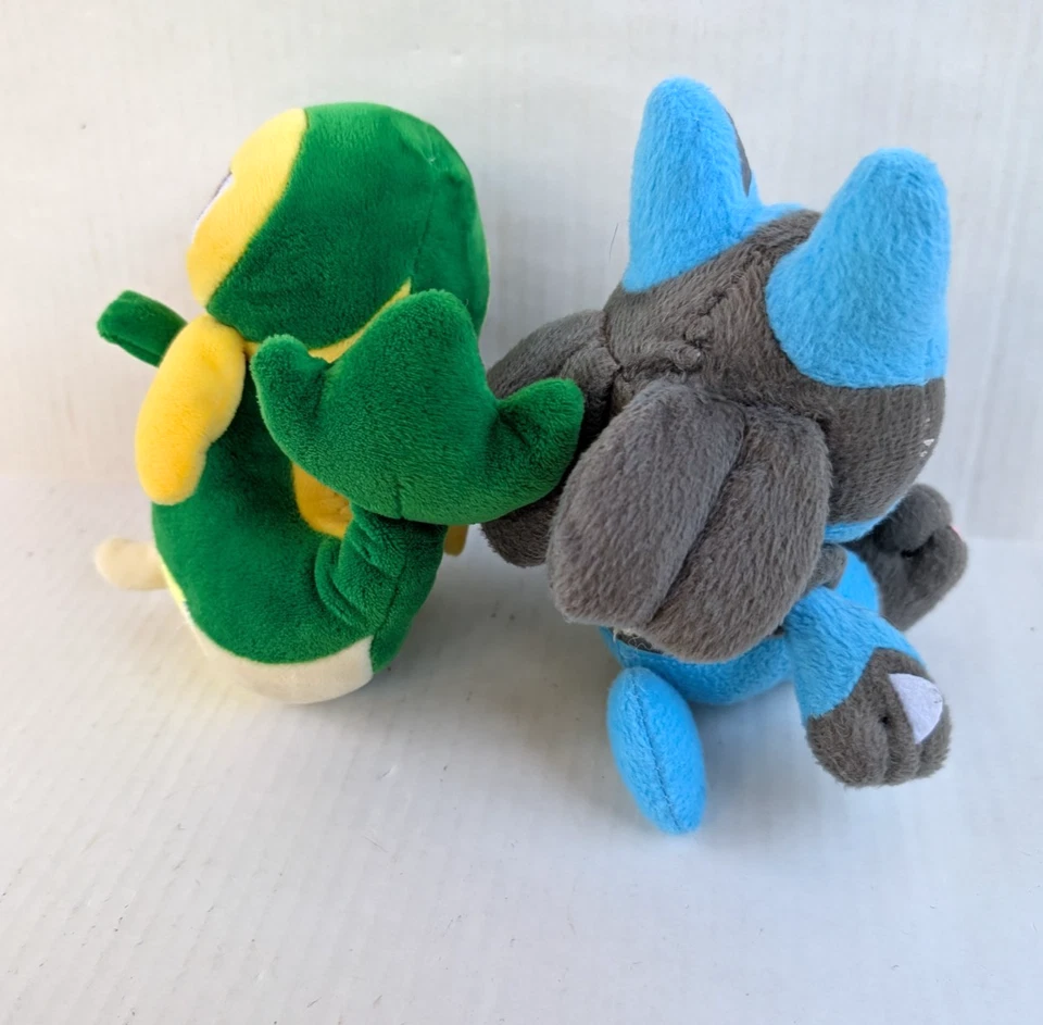 Pokemon Center & Tomy Plush Lot Mew Pikachu Lucario Eevee Ditto Chikorita Snivy - Image 3 of 4