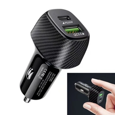 Zigarettenanzünder USB+Type-C Ladegerät KFZ Auto Ladeadapter Handy Lader 38W - Bild 1 von 4