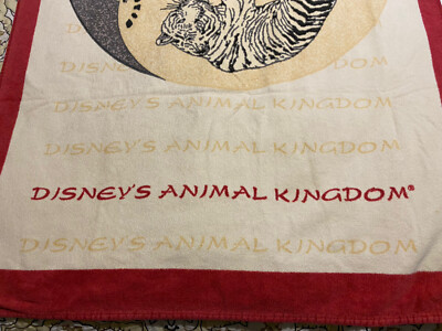 Vintage Disney Exclusive Animal Kingdom Beach Towel Asia Tigers 32