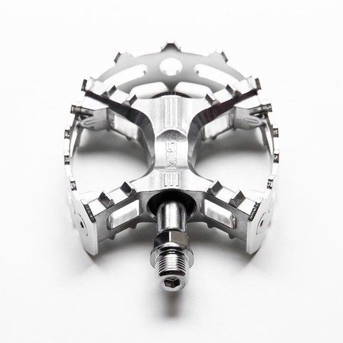 Genuie MKS XC-III Style Bear Trap Pedals Silver 9/16" Pairs BMX Style from japan - Picture 3 of 6