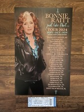 BONNIE  RAITT 2024 TOUR POSTER & Used Ticket Carolinas Benefit Show Charlotte NC