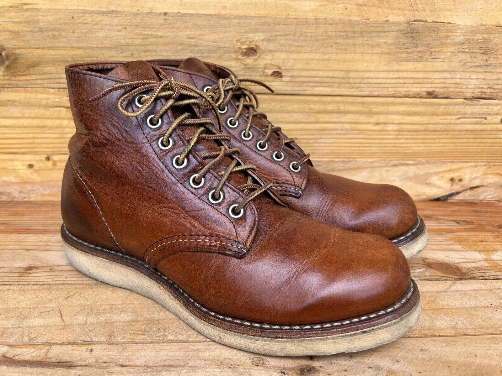 Red Wing 9111 Classic Round Toe Brown Leather Men's Boots Size US