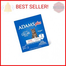 Adams Plus Flea  Tick Collar for Cats  Breakaway Collar  1 White Collar  7-