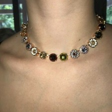 MARIANA SWAROVSKI CRYSTALS NECKLACE ROSE GOLD PL CREME BRULEE