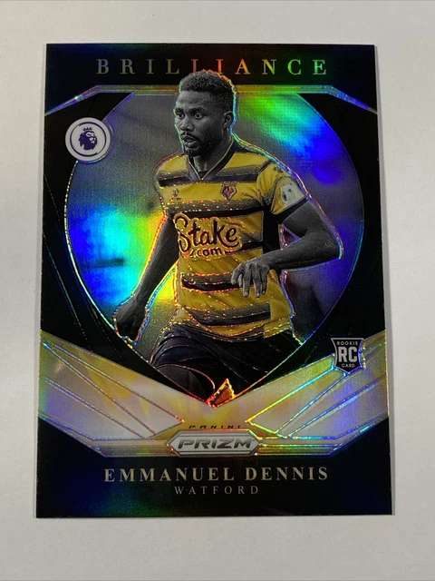 EMMANUEL DENNIS 2021-22 Panini Prizm Rookie Brilliance BLACK FINITE #1/1 Watford