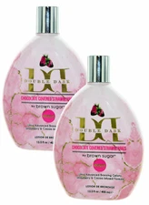 2 Bottles Brown Sugar Double Dark Chocolate Covered Strawberries Tanning Lotion