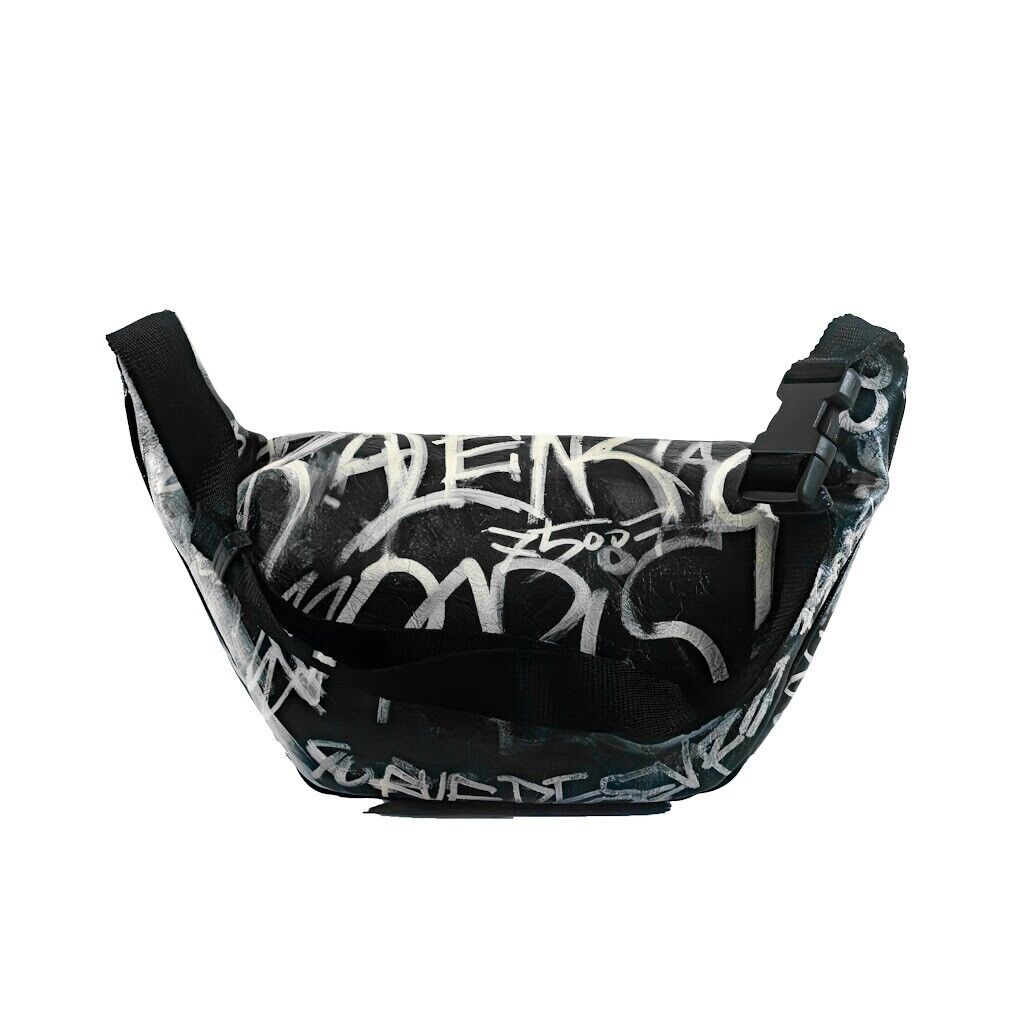 BALENCIAGA Explorer Leather Belt/Fanny pack Graffiti Print BALENCIAGA Explorer Leather Belt/Fanny pack Graffiti Print