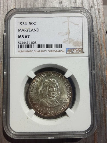 1934 Maryland Commemorative Half Dollar NGC Graded MS67