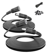 20ft 12V DC Extension Cable 2-PackDC 2.1mm x 5.5mm 5521 Power Supply Adapter ...