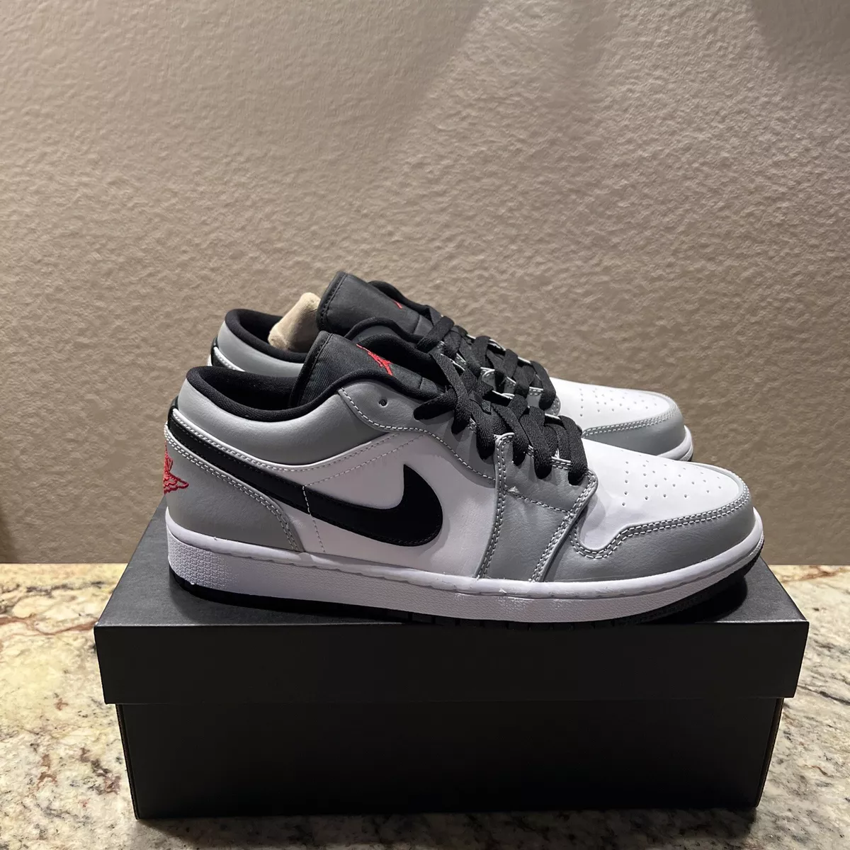 Nike Air Jordan 1 Low Light Smoke Grey 553558-030 Men's Size