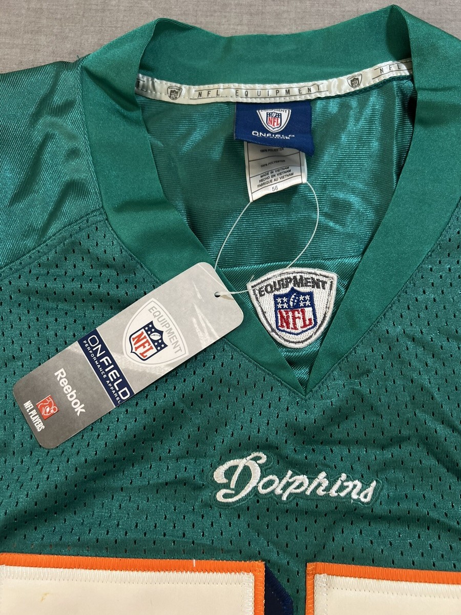 Miami Dolphins Jake Long #77 Reebok NFL Jersey Mens 56 Blue