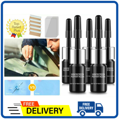 5pcs Auto Glass Nano Repair Fluid Car Windshield Resin Crack Tool Kit US Ship