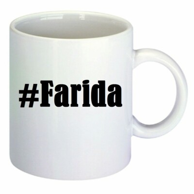 Kaffeetasse #Farida Hashtag Raute Keramik Höhe 9,5cm in Weiß