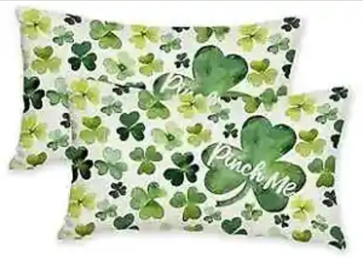 St.Patricks Day Pillow Covers 12X20 Inch Set of 2,Shamrock Pinch Me 12x20