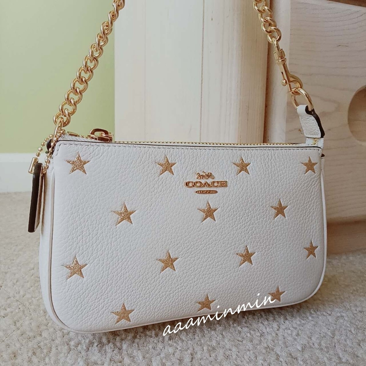 COACH 星柄 ショルダーバッグ ホワイト COACH コーチ ショルダーバッグ 
