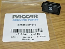 ~NEW PACCAR KENWORTH MIRROR HEAT SYM DASH INSERT INDICATOR LAMP ID~ P54-1032-115