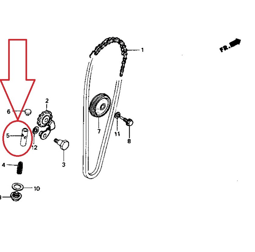 Genuine Honda Cam Camshaft Chain Tensioner Shaft 8507 Elite 80 14550