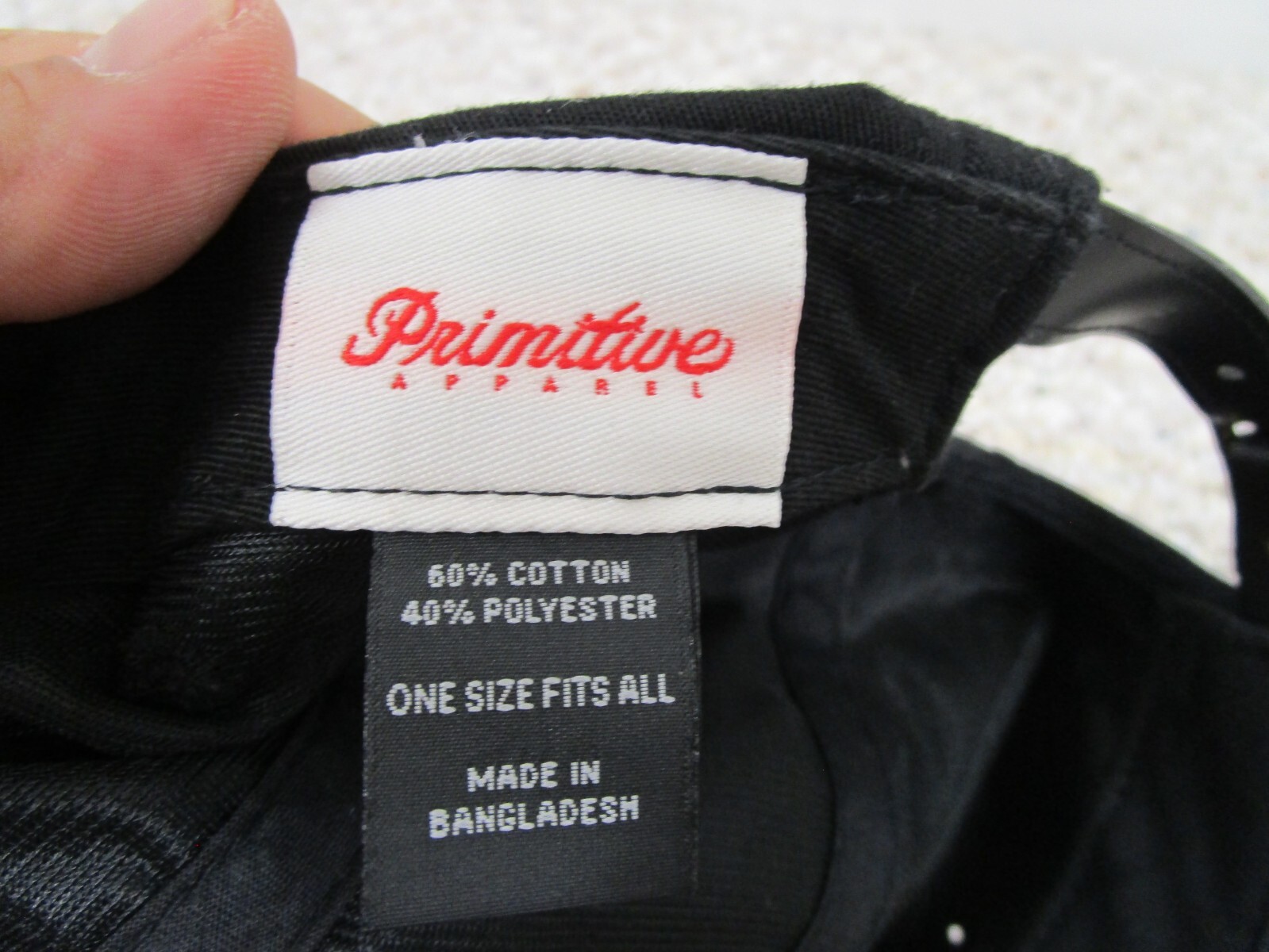 Primitive Five Panel Strapback Hat Cap Black and … - image 5