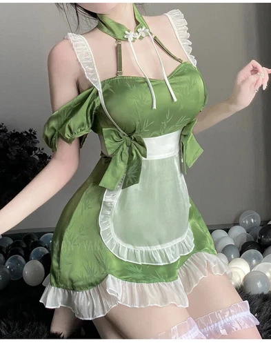 Sexy Lingerie Anime Girl Maid Cosplay Costume French Dress Waitress Party Outfit - Bild 14 von 26