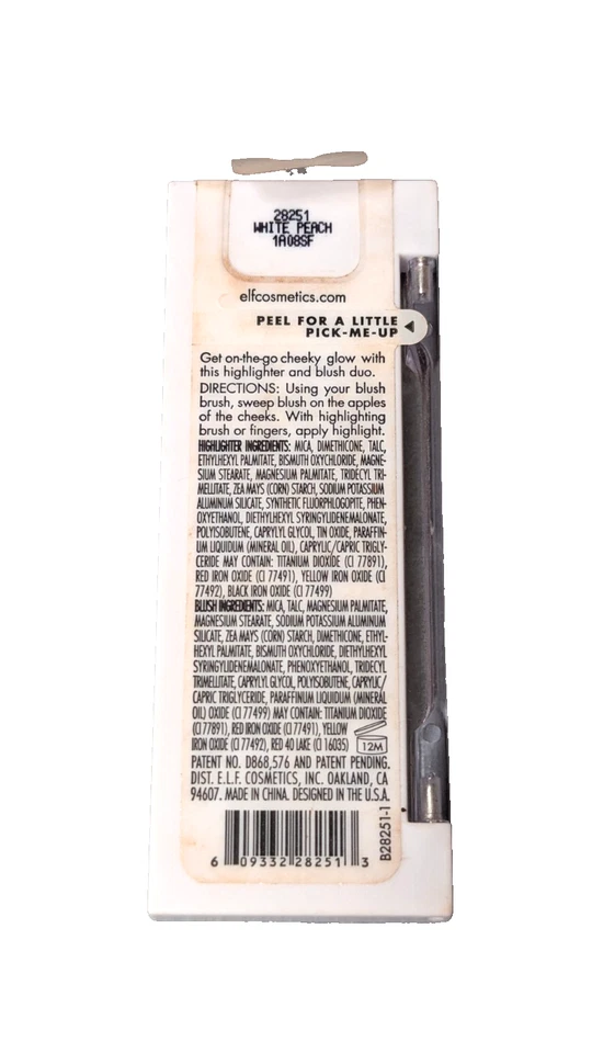 e.l.f. Bite Size Face Duo Highlighter Bronzer & Blush Palette - White Peach - Image 3 of 4