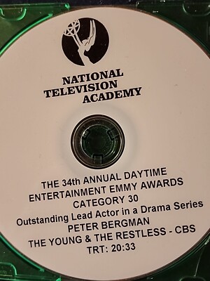 2007 Peter Bergman Young & The Restless Soap Opera DAYTIME EMMY AWARDS FYC DVD 