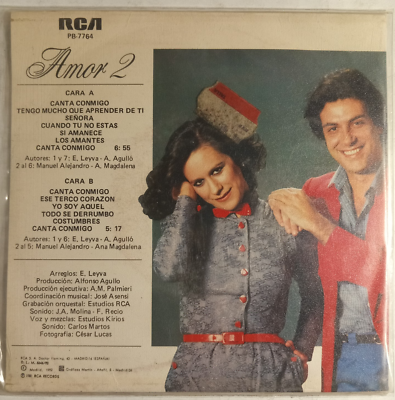AMOR 2 - INTERPRETAN A MANUEL ALEJANDRO - 1982 SPANISH 7