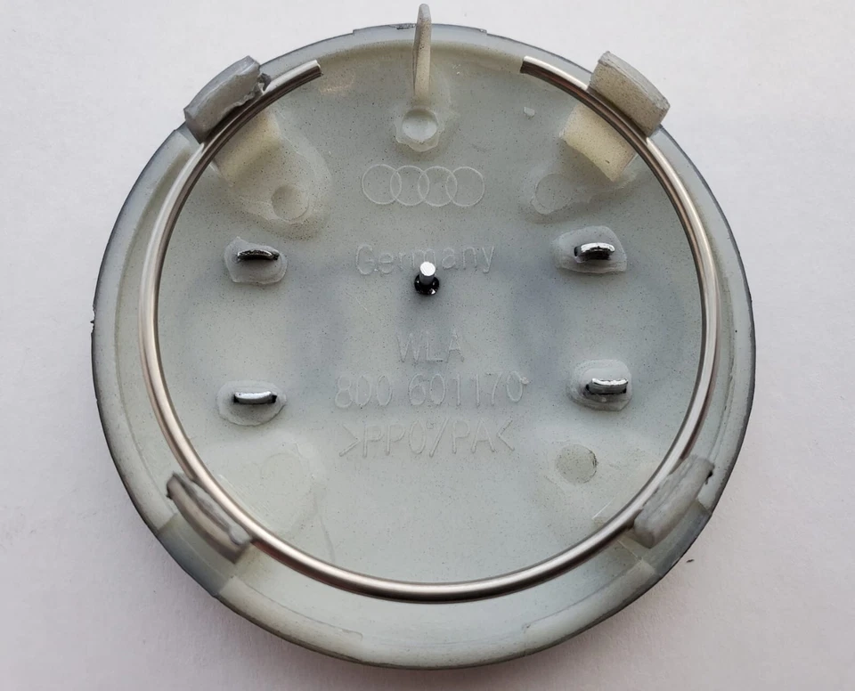 Set(4pcs) Audi 68MM Gray Chrome Wheel Rim Center Hub Caps Replacement 4B0601170A Foto 2 de 2