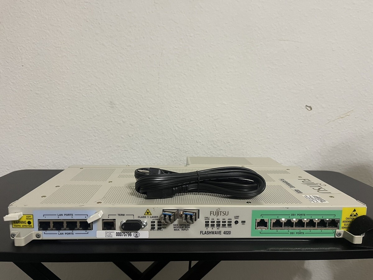 Fujitsu Flashwave 4020 OC12 1310 SFP Optics 7x DS1 4x Ethernet LAN