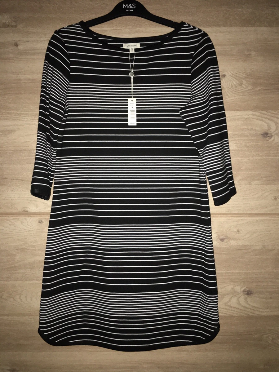 Max studio black clearance and white dress
