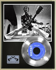 Chuck Berry "Jonny B. Goode" Silver Record Display Wood Plaque