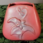 Van Briggle Early 1900's Rare Mold Window Vase in Mulberry w-Blue Mist Perfect