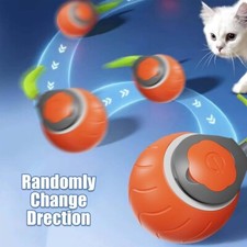 2PCS Speedy Ball with Tail Cat Toy, Smart Interactive Toys for Bored Indoor Cats