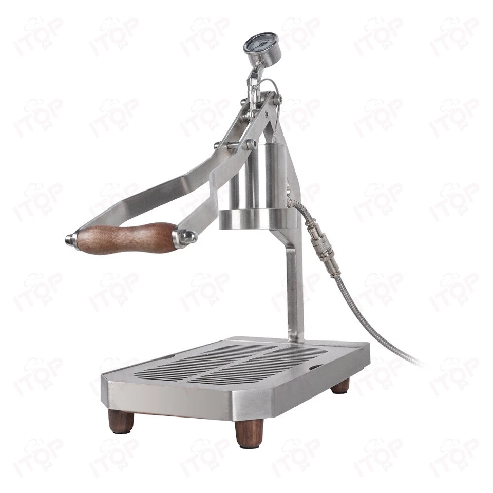 Manual Coffee Maker 16 bar Stainless Steel Espresso Machine W/ Temp Control - Image 3 of 4