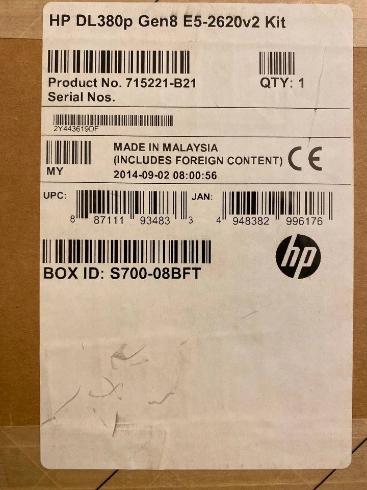 HP Intel Xeon E5-2620v2 2.1 GHz Processor Kit for ProLiant DL380p (715221-B21) - Image 2 of 3