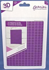 Gemini 3D Embossing Folder Dots and Squares All New by Crafters Companion