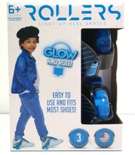 Madd Gear Rollers Blue Light Up Heel Heelie Roller Skates No Batteries Needed