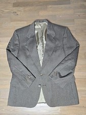 Oscar De La Renta Blazer Sz 42 S Suit Vtg Two Button Sports Coat Brown Tailored