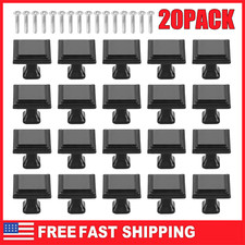 20Pcs Black Cabinet Knobs Hardware Bedroom Kitchen Drawer Cupboard Handle Pulls