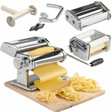 Pasta Maker Machine Roller Lasagne Spaghetti Ravioli Tagliatelle Cutter 5 in 1