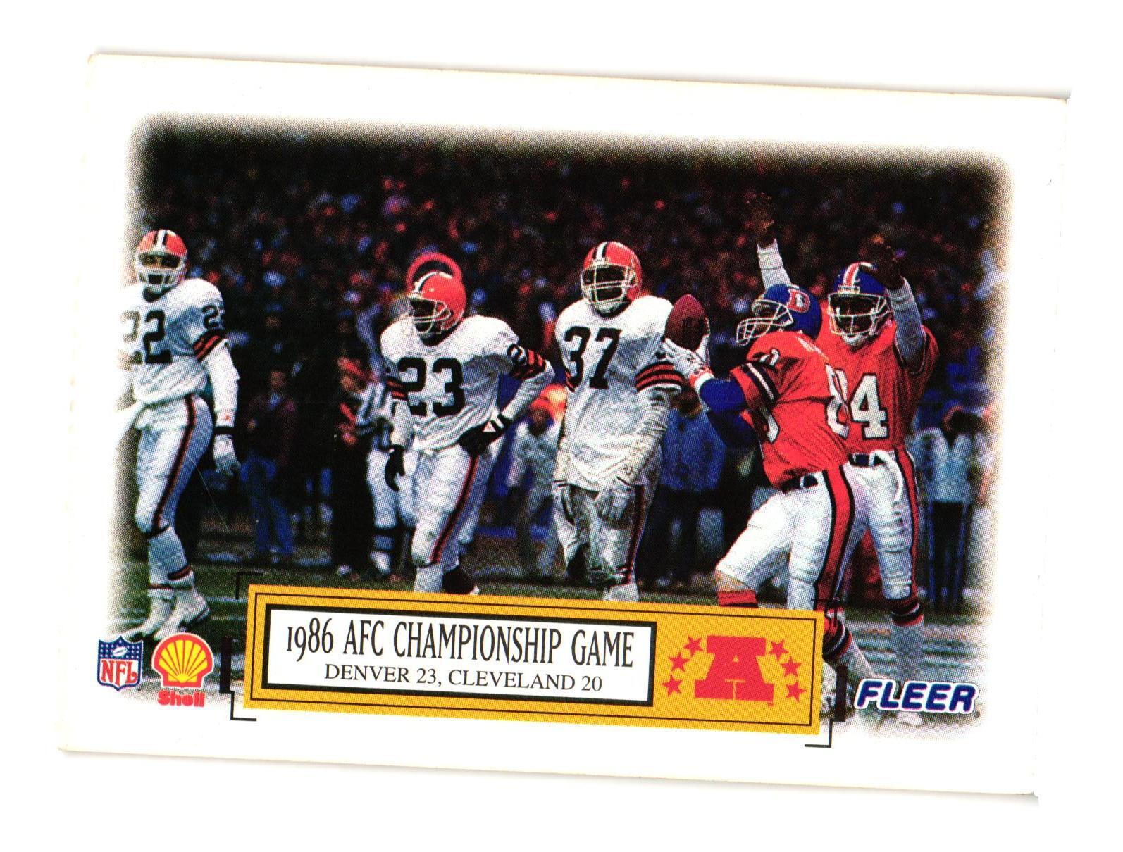 1995 Fleer Shell #3 1986 AFC Championship Game