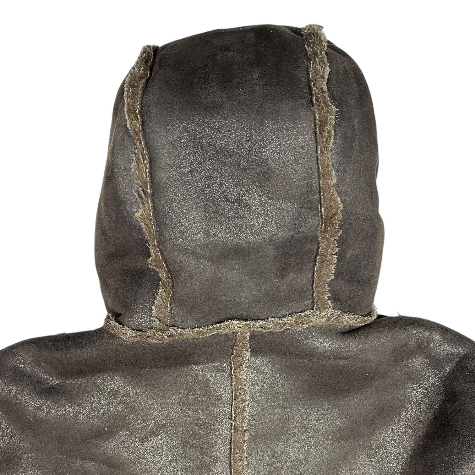 Vintage 90s WILSONS Mens XL Suede Leather Shearling Style Coat Jacket BROWN EVC image 8