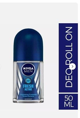 Nivea Men Deodorant Roll-on, Fresh Active Original antiperspirant 50ml 2 Pieces