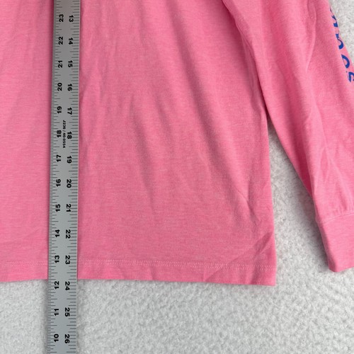 Vineyard Vines Edgartown Hooded Tshirt Girls M (12-14) Pink Long Sleeve Read - Picture 5 of 10