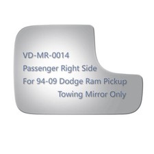 Tow Mirror Glass+Adhesive for 1995 Dodge Ram 1500 2500 3500 Van Pickup Side RH