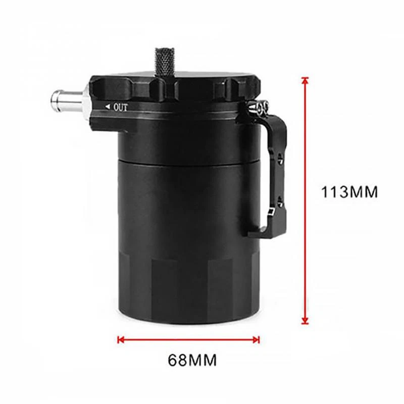 Автомобильный перегородчатый алюминиевый бак для улавливания масла резервуар бак фитинги масляный щуп BK - Изображение 3 из 4