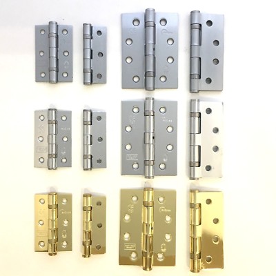 Eclipse Ball Bearing Steel Hinges-Satin/Polished Chrome,Brassed 3''-Gr7,4''-Gr11